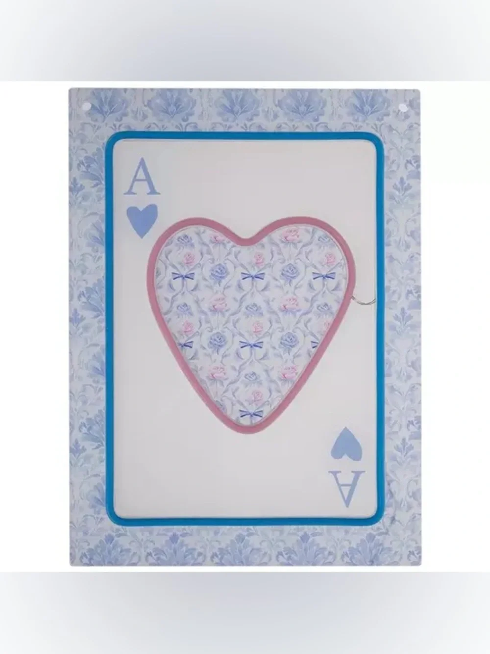 Ace Of Hearts Floral LED Neon Sign